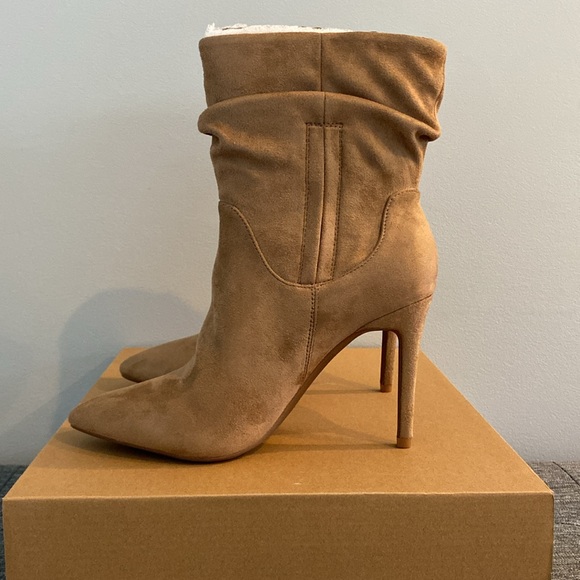 Jessica Simpson Hartzell Pointed Toe Heeled Slouch Booties Sandstone Size 7.5 - Picture 3 of 10